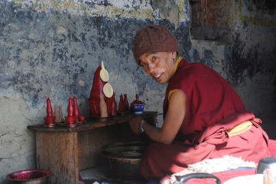 Butter carving, Mu Gompa, Tsum Valley